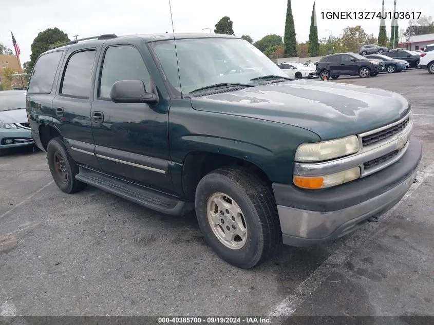 1GNEK13Z74J103617 2004 Chevrolet Tahoe Ls