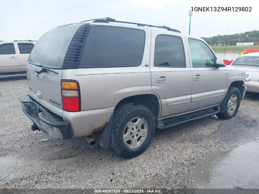 1GNEK13Z94R129802 2004 Chevrolet Tahoe Lt