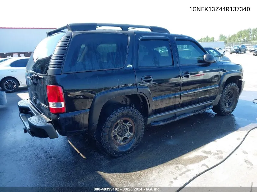 2004 Chevrolet Tahoe Z71 VIN: 1GNEK13Z44R137340 Lot: 40399102