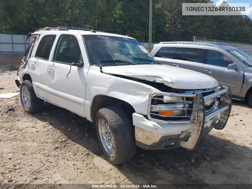 2004 Chevrolet Tahoe Lt VIN: 1GNEC13Z64R150135 Lot: 40399596