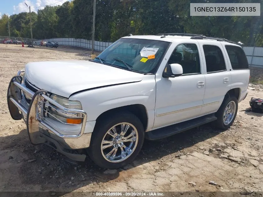 2004 Chevrolet Tahoe Lt VIN: 1GNEC13Z64R150135 Lot: 40399596