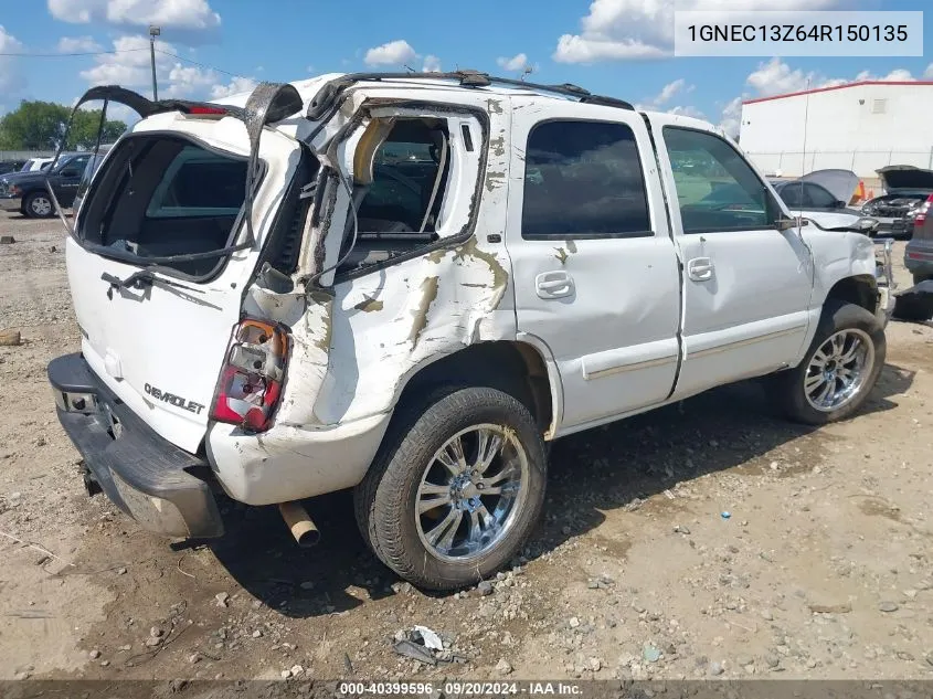 2004 Chevrolet Tahoe Lt VIN: 1GNEC13Z64R150135 Lot: 40399596