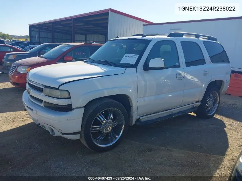 2004 Chevrolet Tahoe Z71 VIN: 1GNEK13Z24R238022 Lot: 40407429