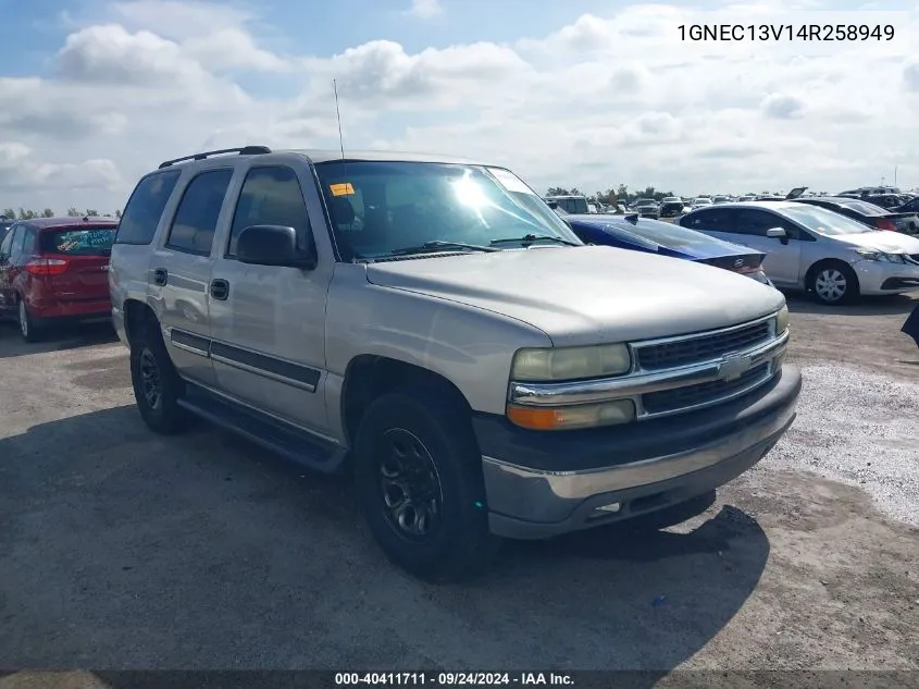 2004 Chevrolet Tahoe C1500 VIN: 1GNEC13V14R258949 Lot: 40411711