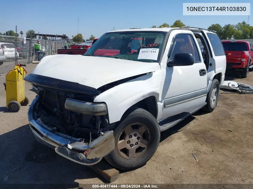 2004 Chevrolet Tahoe Ls VIN: 1GNEC13T44R103830 Lot: 40417444