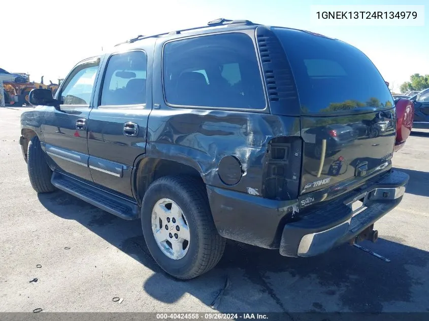 2004 Chevrolet Tahoe Lt VIN: 1GNEK13T24R134979 Lot: 40424558