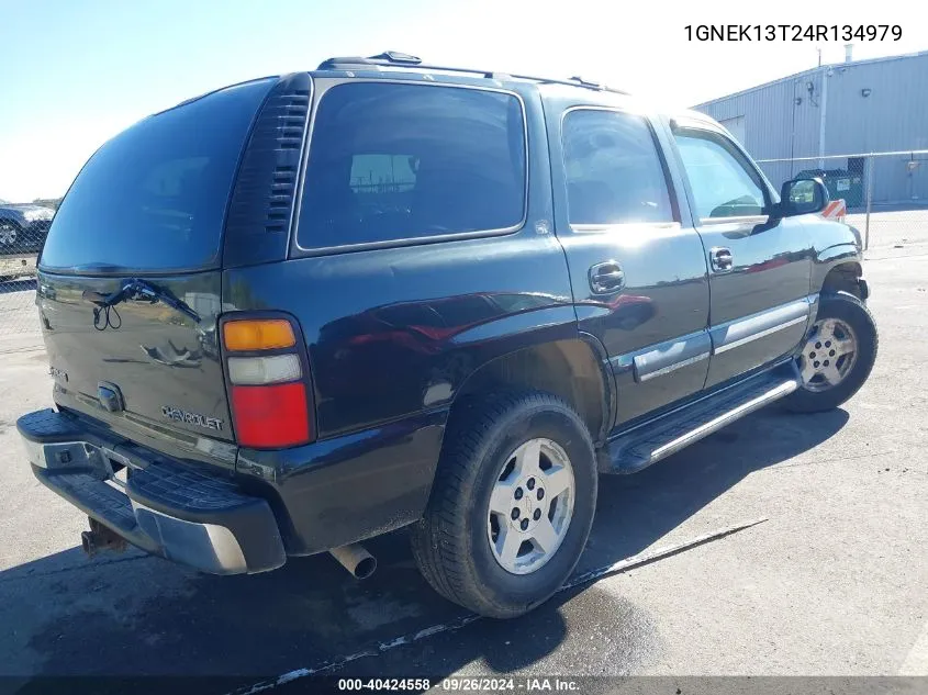 2004 Chevrolet Tahoe Lt VIN: 1GNEK13T24R134979 Lot: 40424558