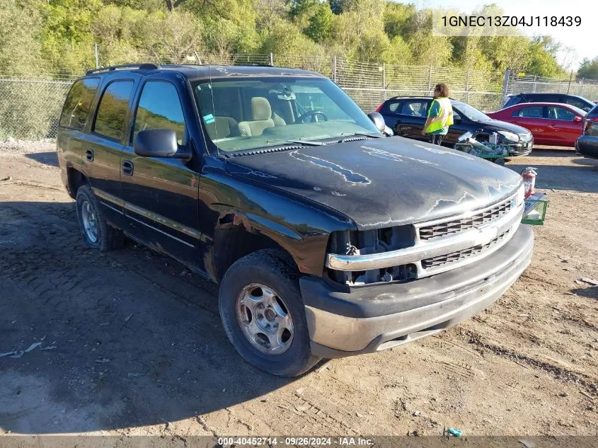 2004 Chevrolet Tahoe Ls VIN: 1GNEC13Z04J118439 Lot: 40452714