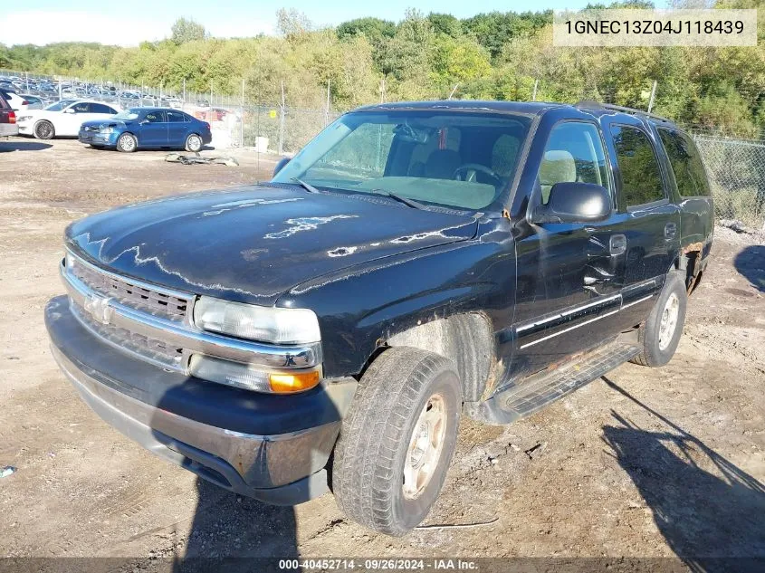 2004 Chevrolet Tahoe Ls VIN: 1GNEC13Z04J118439 Lot: 40452714