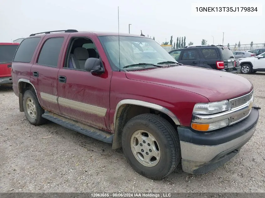 2005 Chevrolet Tahoe K1500 VIN: 1GNEK13T35J179834 Lot: 12063685