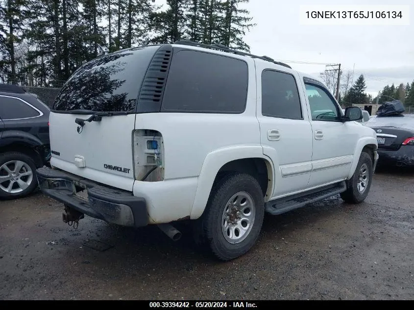 1GNEK13T65J106134 2005 Chevrolet Tahoe Lt