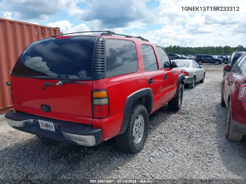 2005 Chevrolet Tahoe Lt VIN: 1GNEK13T15R233312 Lot: 39874457