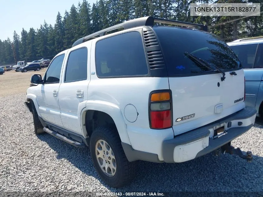 2005 Chevrolet Tahoe Z71 VIN: 1GNEK13T15R182877 Lot: 40027143