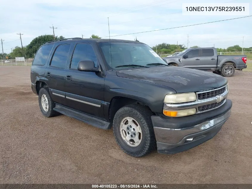 2005 Chevrolet Tahoe Ls VIN: 1GNEC13V75R239551 Lot: 40105223