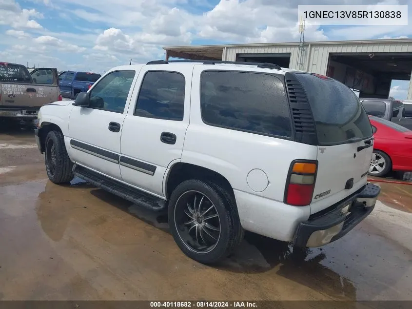 2005 Chevrolet Tahoe Ls VIN: 1GNEC13V85R130838 Lot: 40118682