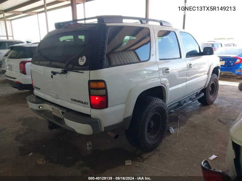 2005 Chevrolet Tahoe C1500 VIN: 1GNEC13TX5R149213 Lot: 40129139