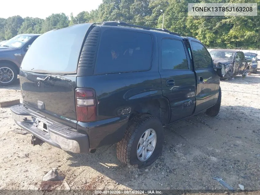 2005 Chevrolet Tahoe Ls VIN: 1GNEK13T85J163208 Lot: 40130206