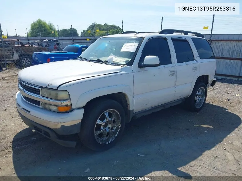 2005 Chevrolet Tahoe Z71 VIN: 1GNEC13T95R263316 Lot: 40183675