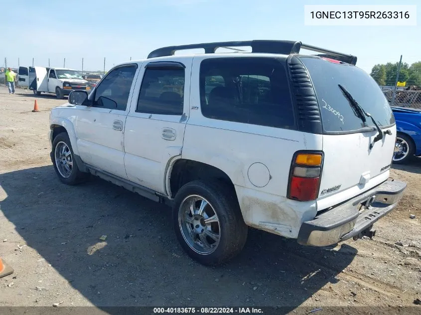 2005 Chevrolet Tahoe Z71 VIN: 1GNEC13T95R263316 Lot: 40183675