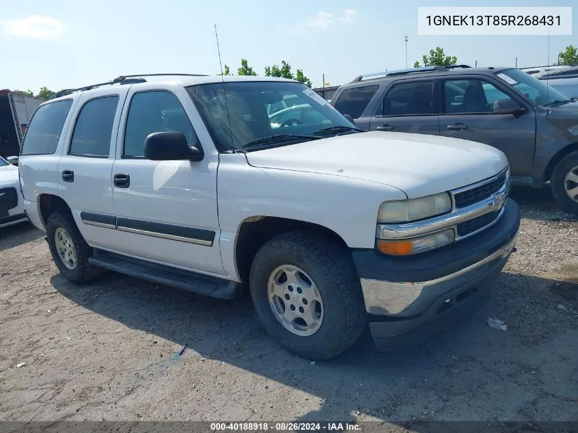 2005 Chevrolet Tahoe Ls VIN: 1GNEK13T85R268431 Lot: 40188918