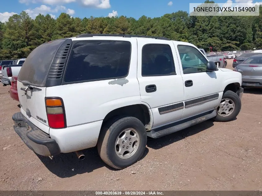 2005 Chevrolet Tahoe Ls VIN: 1GNEC13VX5J154900 Lot: 40203639