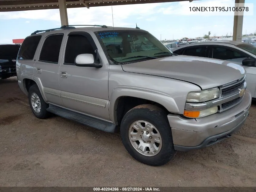 2005 Chevrolet Tahoe Lt VIN: 1GNEK13T95J106578 Lot: 40204266