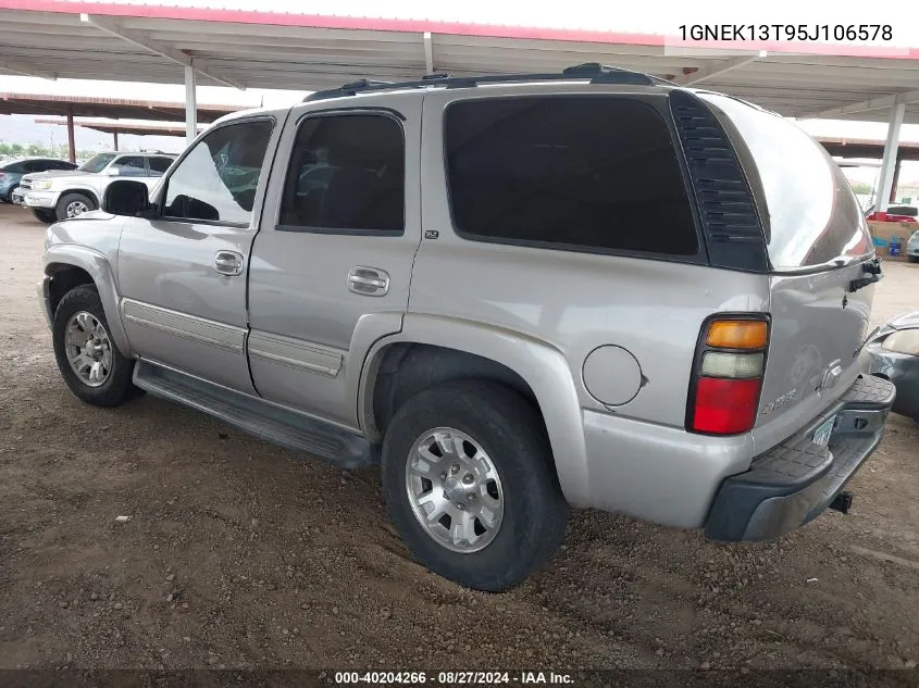 2005 Chevrolet Tahoe Lt VIN: 1GNEK13T95J106578 Lot: 40204266