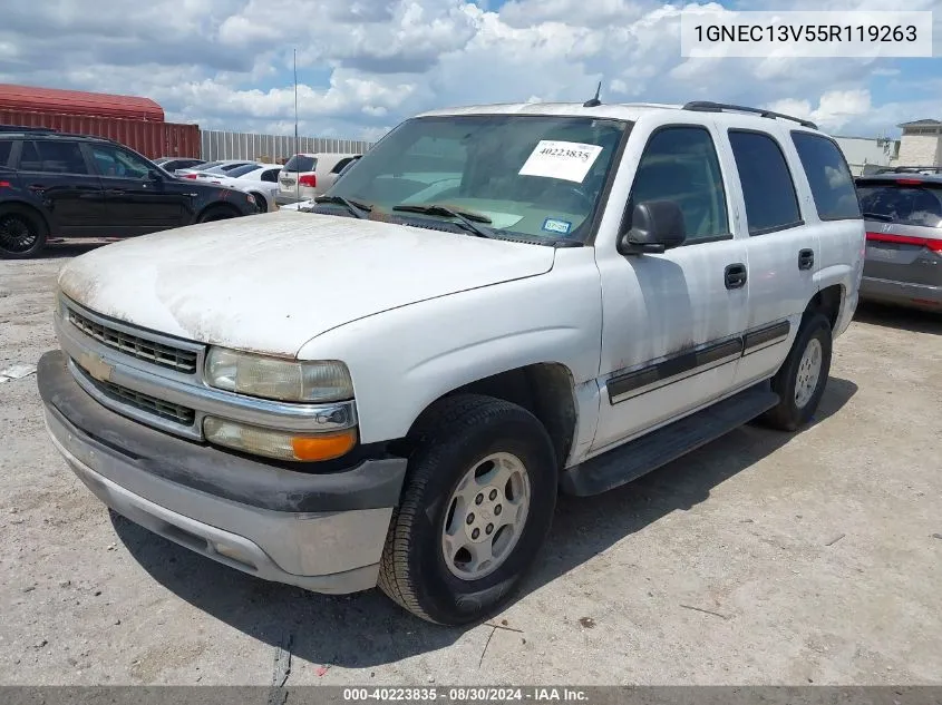 2005 Chevrolet Tahoe Ls VIN: 1GNEC13V55R119263 Lot: 40223835