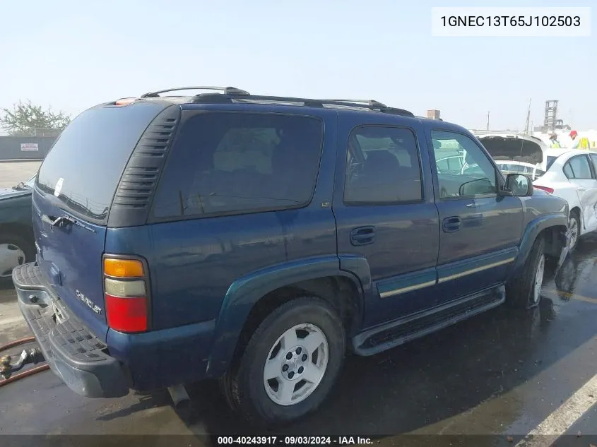 2005 Chevrolet Tahoe Lt VIN: 1GNEC13T65J102503 Lot: 40243917