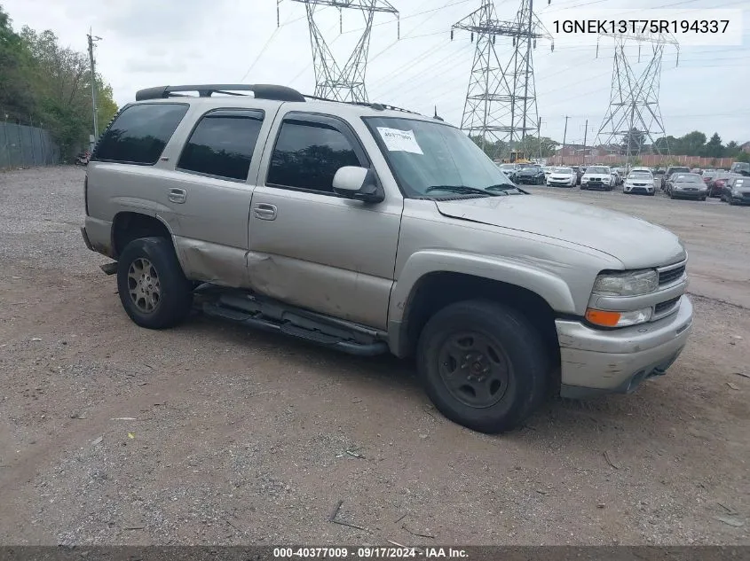 1GNEK13T75R194337 2005 Chevrolet Tahoe Z71