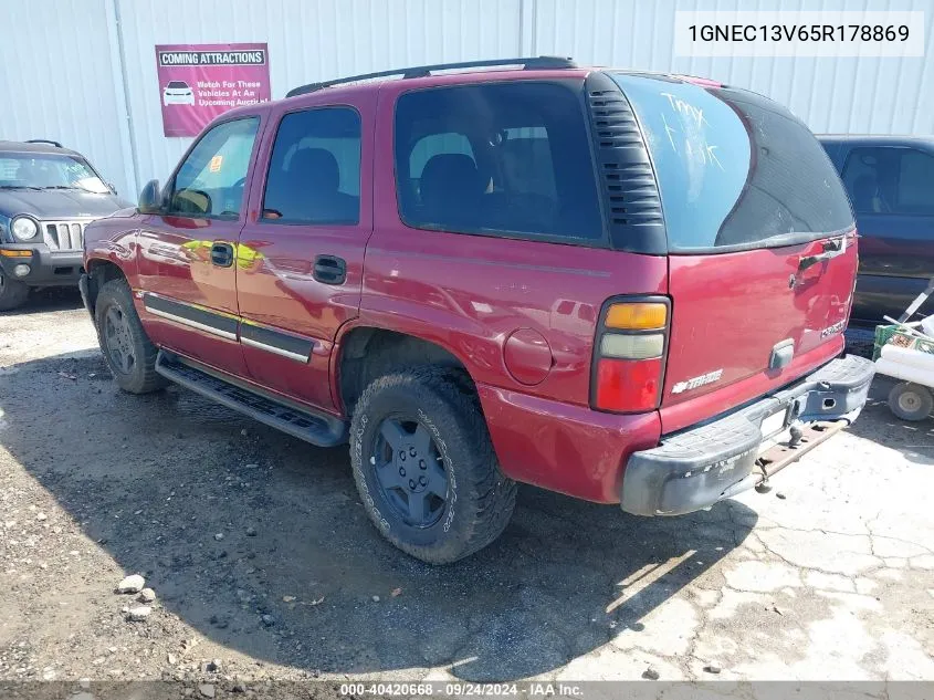 1GNEC13V65R178869 2005 Chevrolet Tahoe Ls