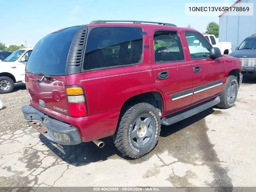 1GNEC13V65R178869 2005 Chevrolet Tahoe Ls