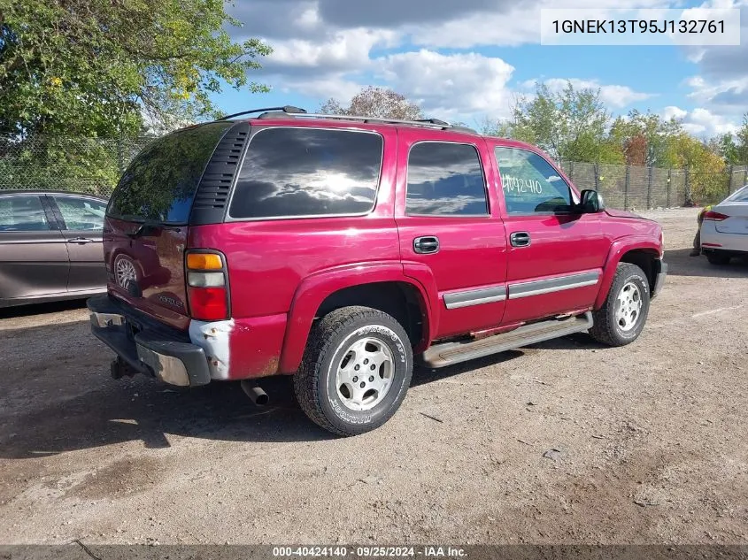 2005 Chevrolet Tahoe Ls VIN: 1GNEK13T95J132761 Lot: 40424140