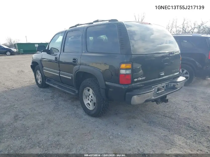 1GNEC13T55J217139 2005 Chevrolet Tahoe Lt