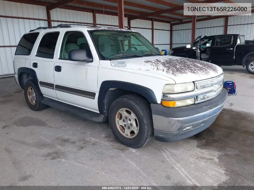 1GNEC13T65R226000 2005 Chevrolet Tahoe Ls