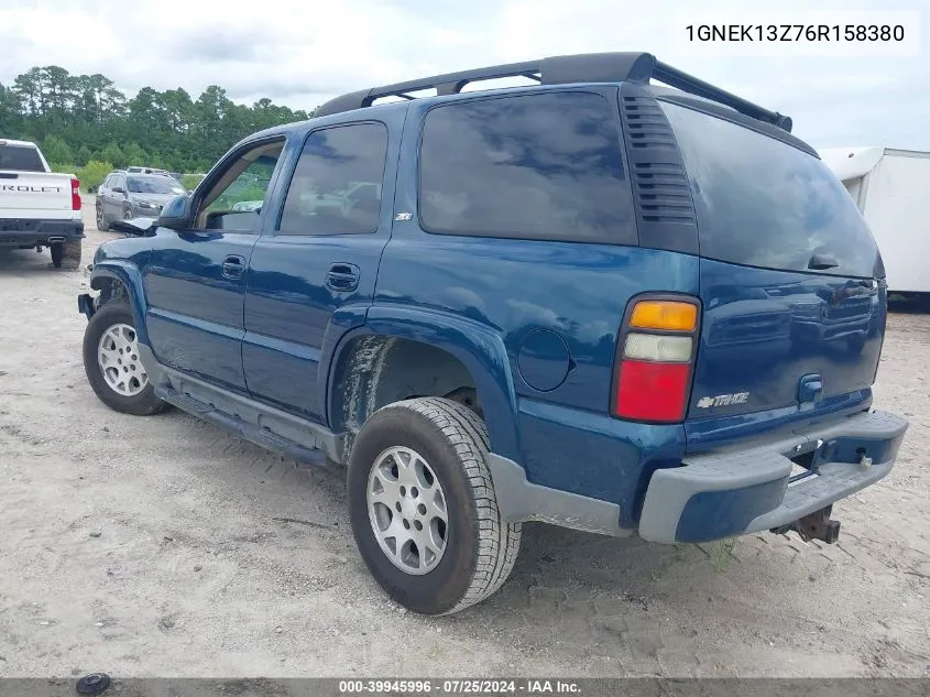 2006 Chevrolet Tahoe Z71 VIN: 1GNEK13Z76R158380 Lot: 39945996