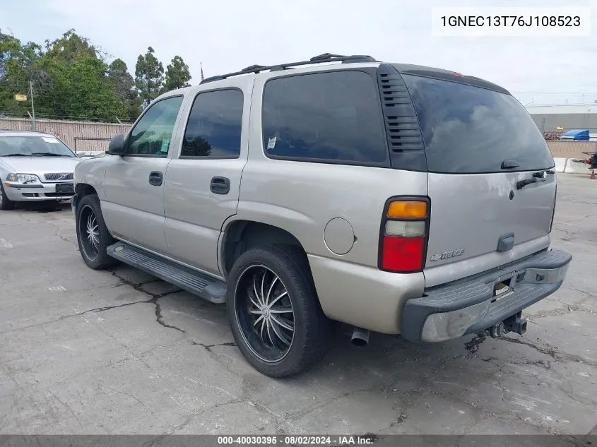 2006 Chevrolet Tahoe Ls VIN: 1GNEC13T76J108523 Lot: 40030395