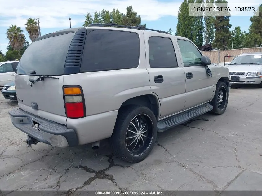 2006 Chevrolet Tahoe Ls VIN: 1GNEC13T76J108523 Lot: 40030395