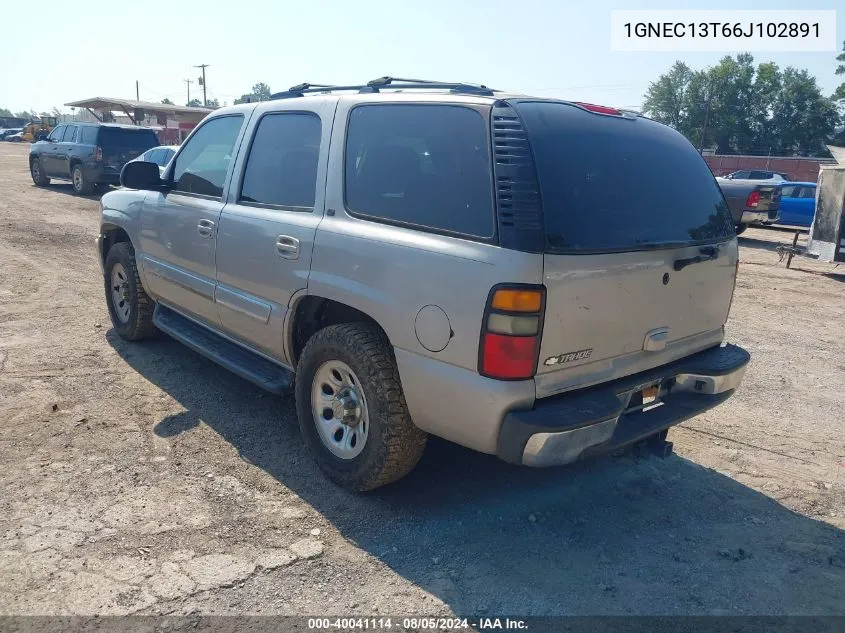 1GNEC13T66J102891 2006 Chevrolet Tahoe Lt