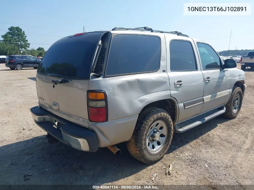 2006 Chevrolet Tahoe Lt VIN: 1GNEC13T66J102891 Lot: 40041114