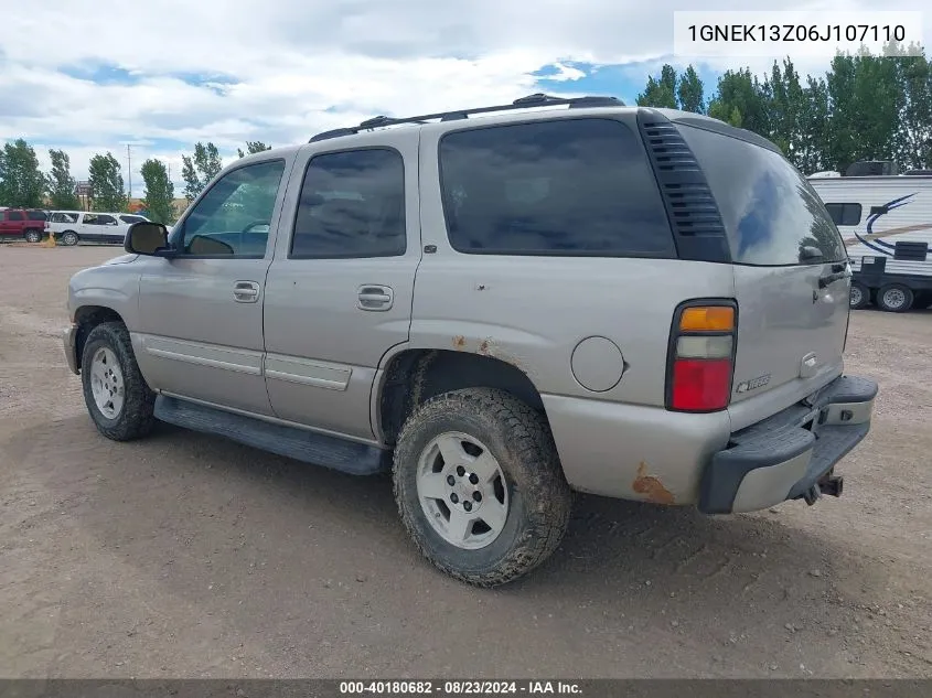 2006 Chevrolet Tahoe Lt VIN: 1GNEK13Z06J107110 Lot: 40180682