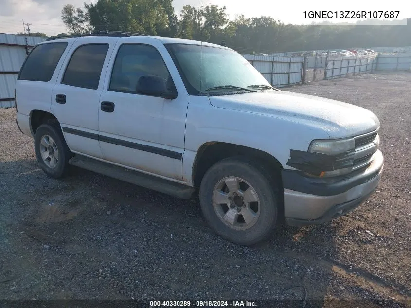 2006 Chevrolet Tahoe Ls VIN: 1GNEC13Z26R107687 Lot: 40330289