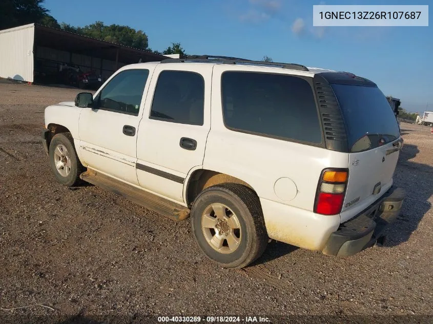 2006 Chevrolet Tahoe Ls VIN: 1GNEC13Z26R107687 Lot: 40330289