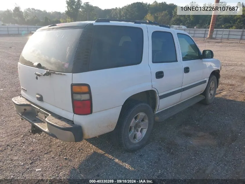 2006 Chevrolet Tahoe Ls VIN: 1GNEC13Z26R107687 Lot: 40330289