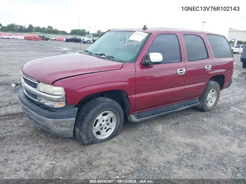 1GNEC13V76R102143 2006 Chevrolet Tahoe Ls