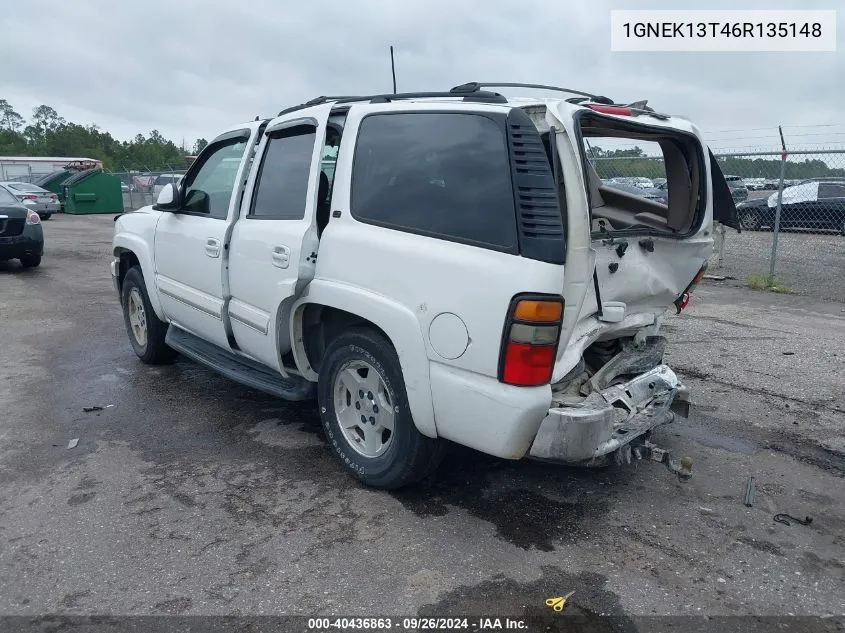 1GNEK13T46R135148 2006 Chevrolet Tahoe Lt