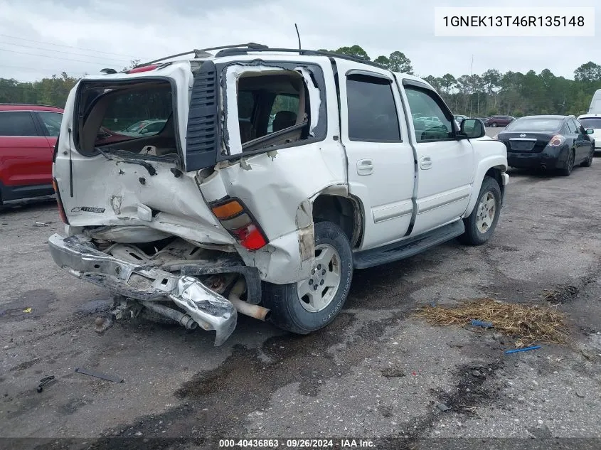 1GNEK13T46R135148 2006 Chevrolet Tahoe Lt