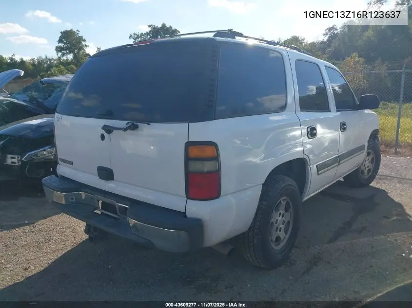 1GNEC13Z16R123637 2006 Chevrolet Tahoe Ls