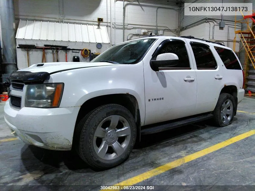 2007 Chevrolet Tahoe K1500 VIN: 1GNFK13047J138173 Lot: 30042983