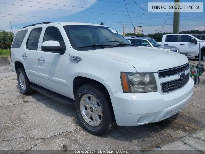 2007 Chevrolet Tahoe Lt VIN: 1GNFC13007J114613 Lot: 40007707